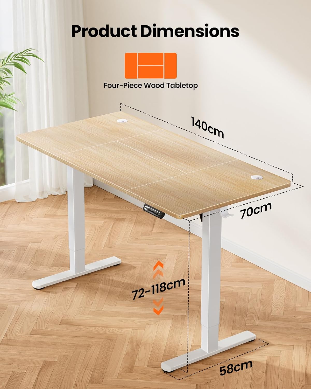 Thumbnail 5 de ErGear Electric Standing Desk 140×70 cm