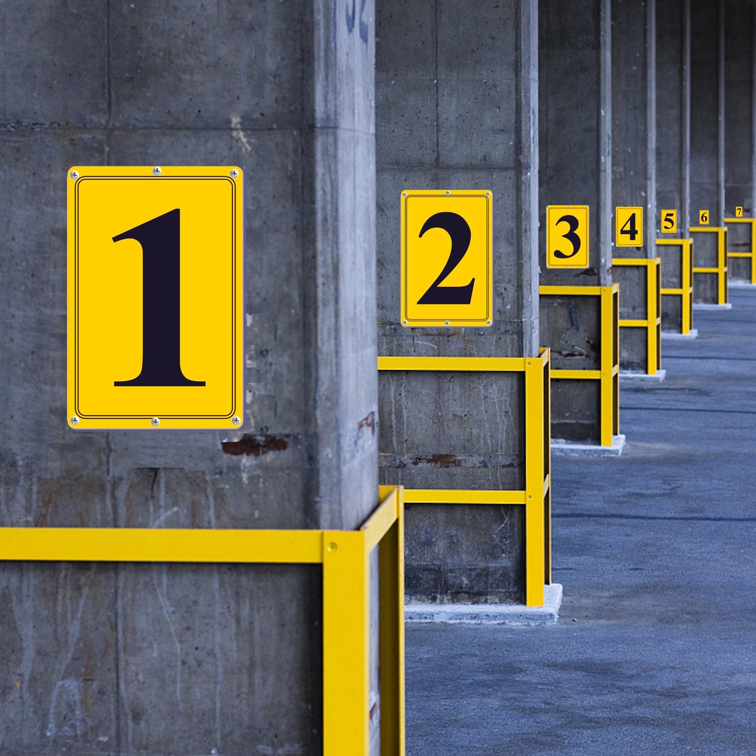 Detalle 2 de i-CowFun Aluminum Number Sign, 12" x 8