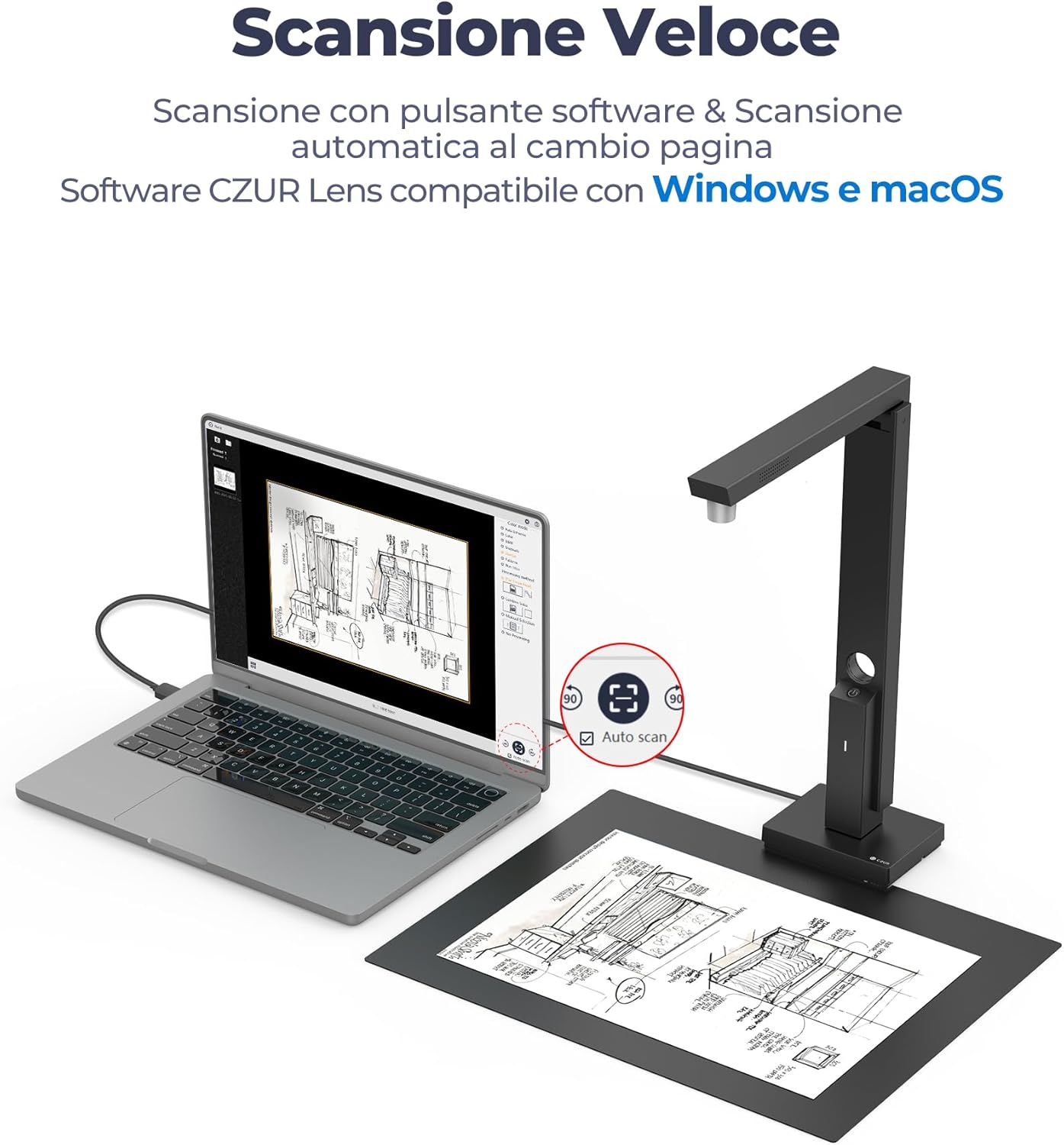 Thumbnail 3 de CZUR Lens 1200 Pro scanner documenti 12MP