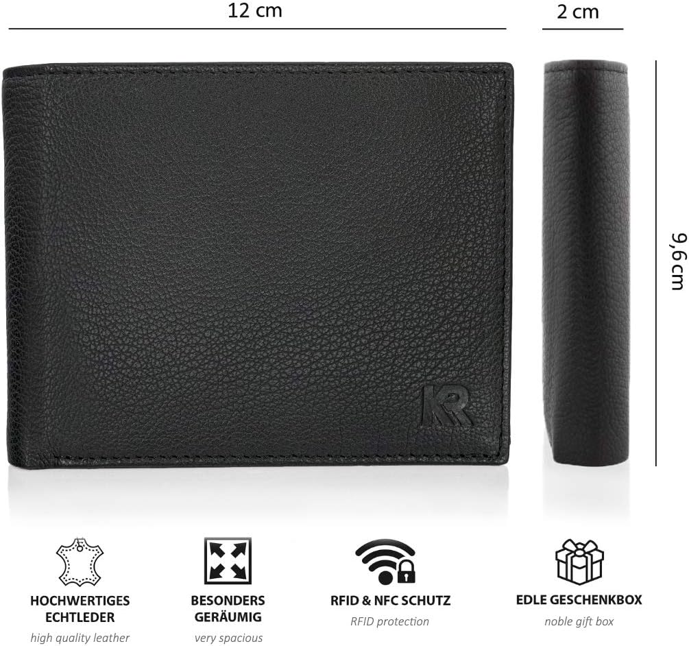 Detalle 2 de KRONIFY Leder Geldbörse Herren I RFID Schutz 13 Karten
