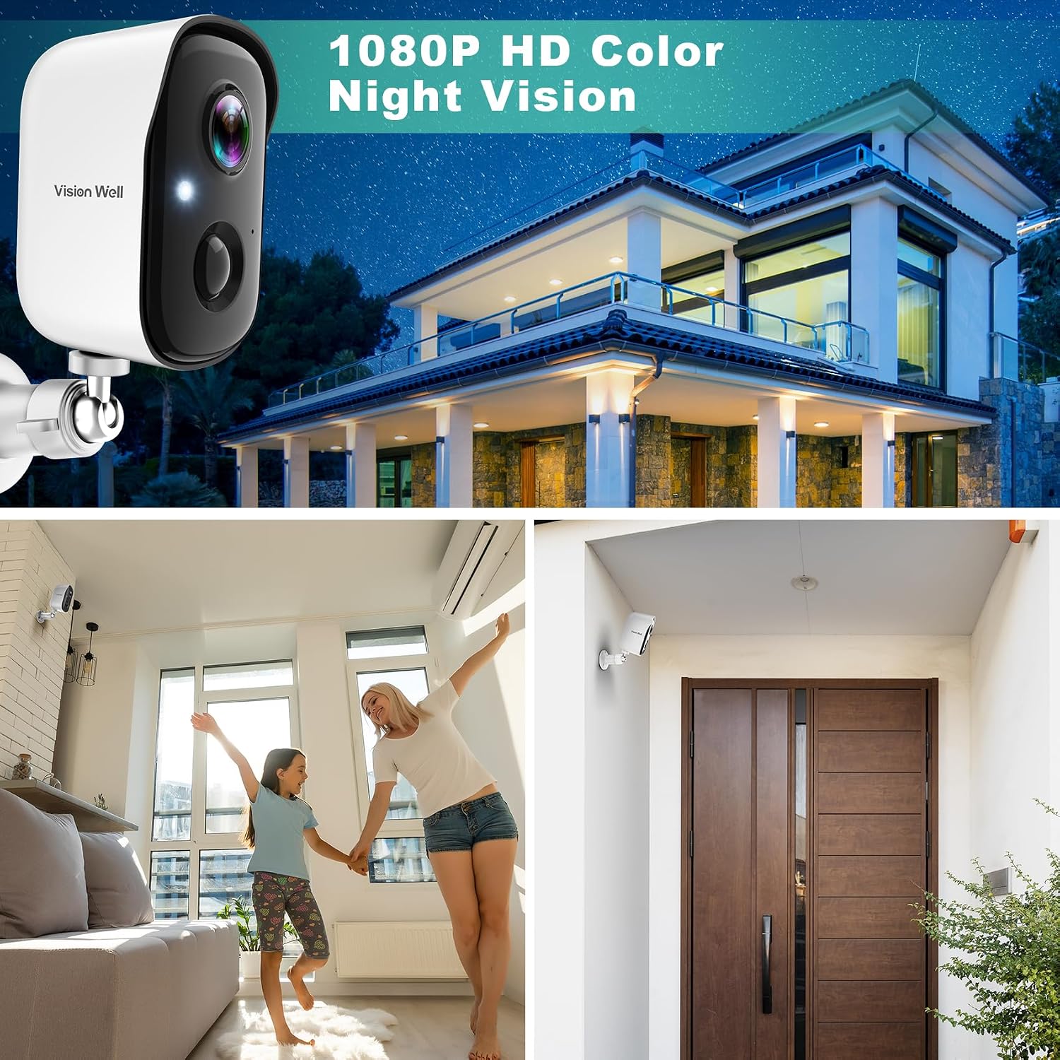 Detalle 2 de Wireless Outdoor Security Camera, Battery-Powered
