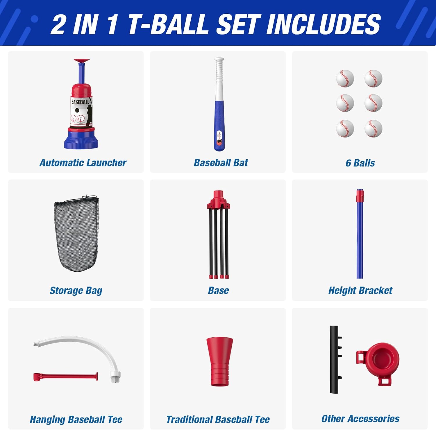 Thumbnail 6 de HYES 3-in-1 Kids Baseball Set ages 3–5 ⚾
