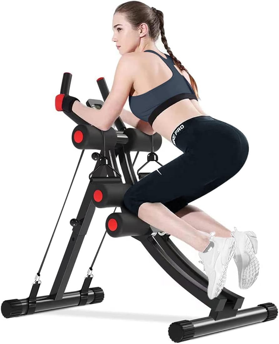 Detalle de WINBOX Ab Workout Equipment, Height-Adjustable Ab Machine with LCD Counter