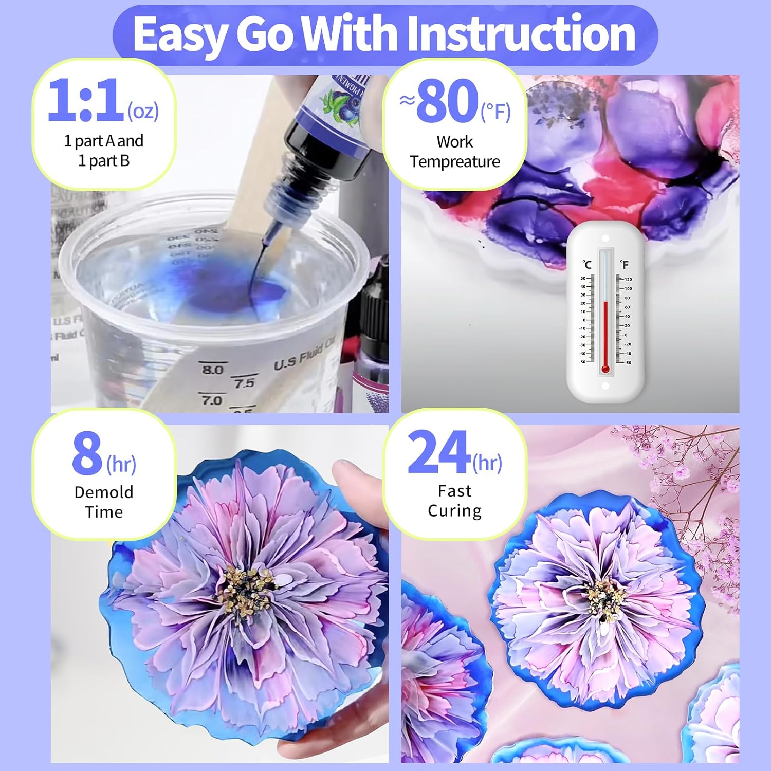 Thumbnail 5 de Ghguole Epoxidharz Set 8,5L fĂŒr DIY-Projekte đš