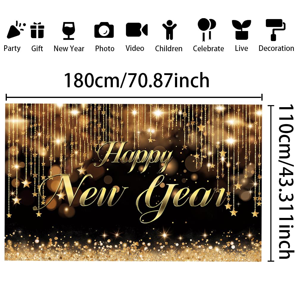 Detalle de CRAFTYMELODY New Year banner, polyester