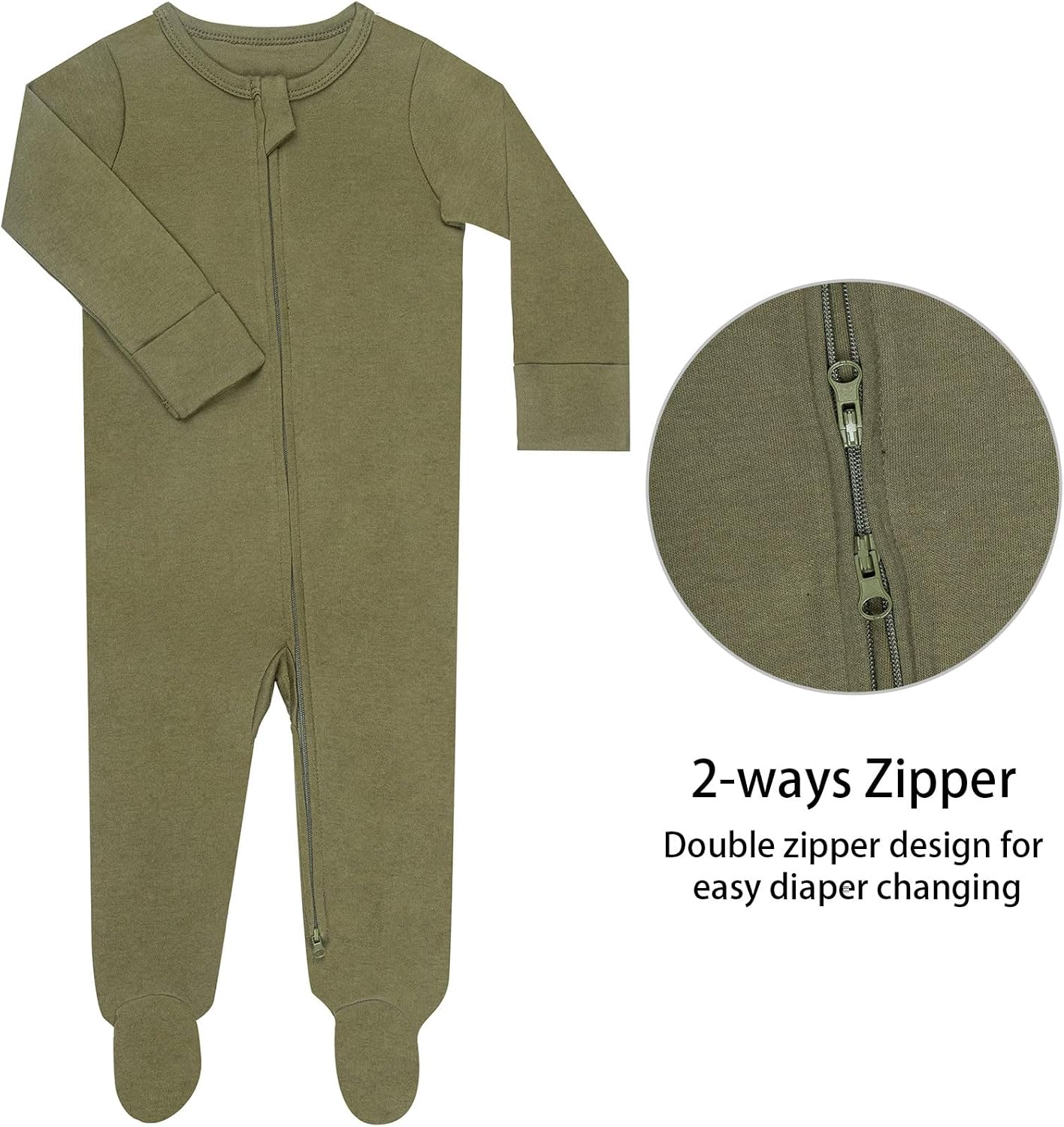 Detalle de GUISBY Baby Footed Pajamas 100% Cotton