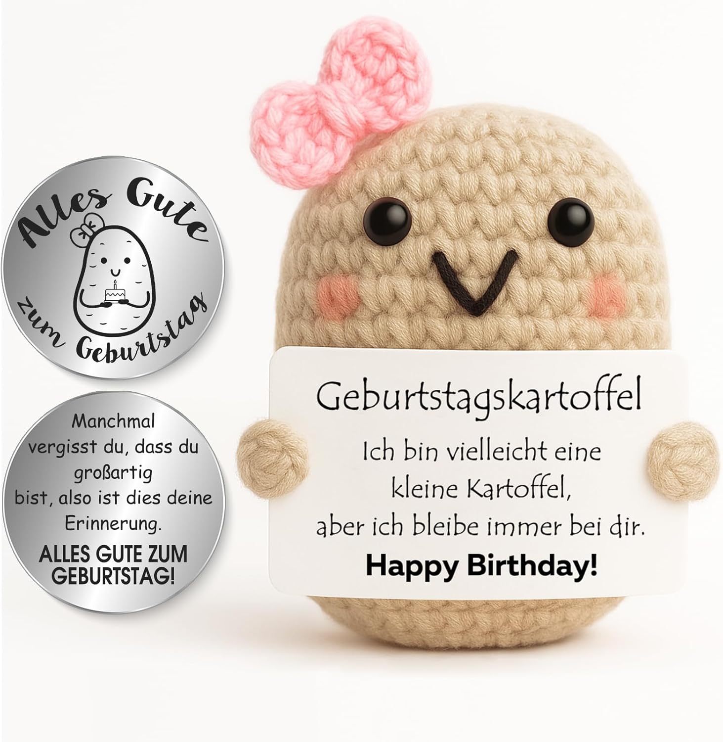 Detalle de Tixlux Pocket Hug Strick-Kartoffel Glücksbringer