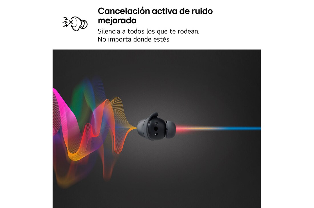 Detalle de LG xboom Buds Lite: auriculares inalámbricos con cancelación de ruido y batería de larga duración