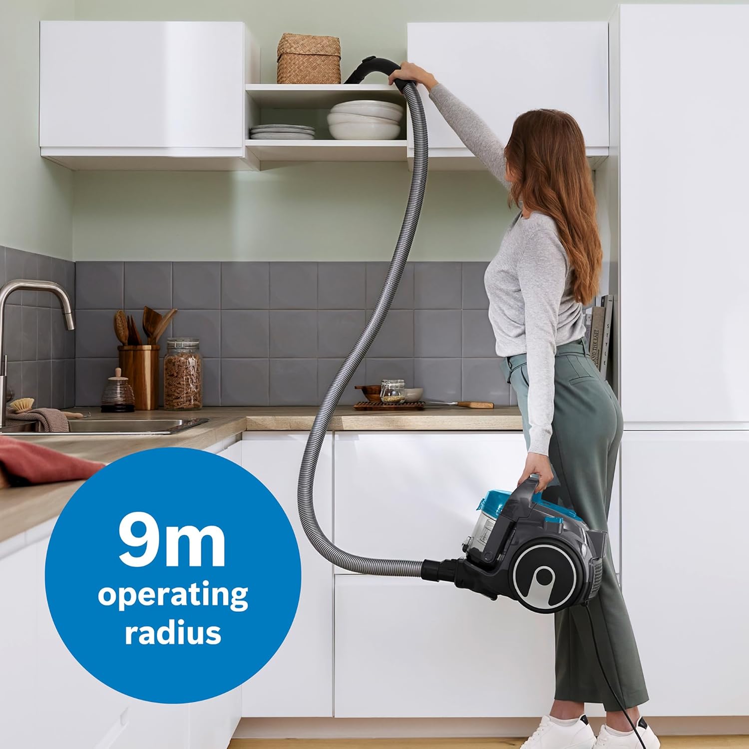 Thumbnail 6 de Bosch Series 2 BGS05BU2GB bagless cylinder vacuum with Mini AirTurbo nozzle (700W) – turquoise