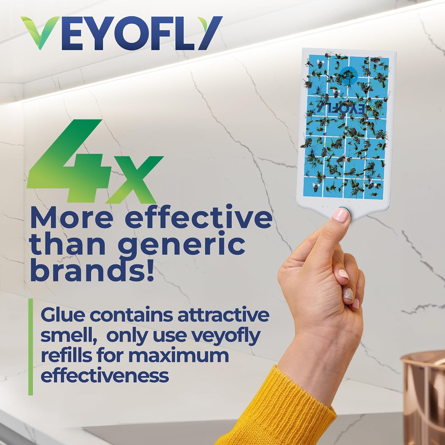 Thumbnail 5 de VEYOFLY VF02 Fruit Fly Trap Refills, 10-Pack Adhesive Boards
