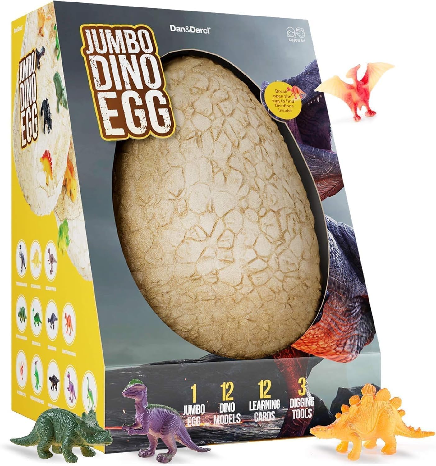 Detalle de Dan & Darci Jumbo Dino Easter Egg 12 Dinosaurs