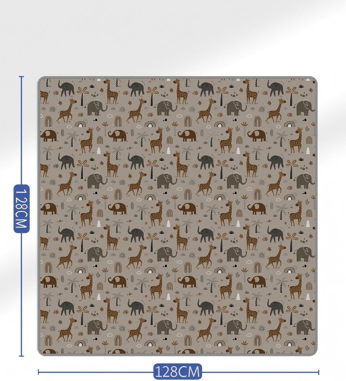 Thumbnail 2 de Blissful Diary Baby Splat Mat for Under High Chair (128 x 128 cm) – waterproof, wipeable splash mat by Elephant & Giraffe