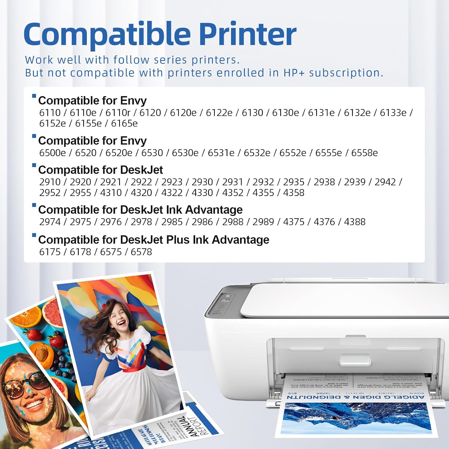 Detalle 2 de INKGAGE 68e Ink Cartridge Combo Pack, 68XL Black and Tri-Color for HP