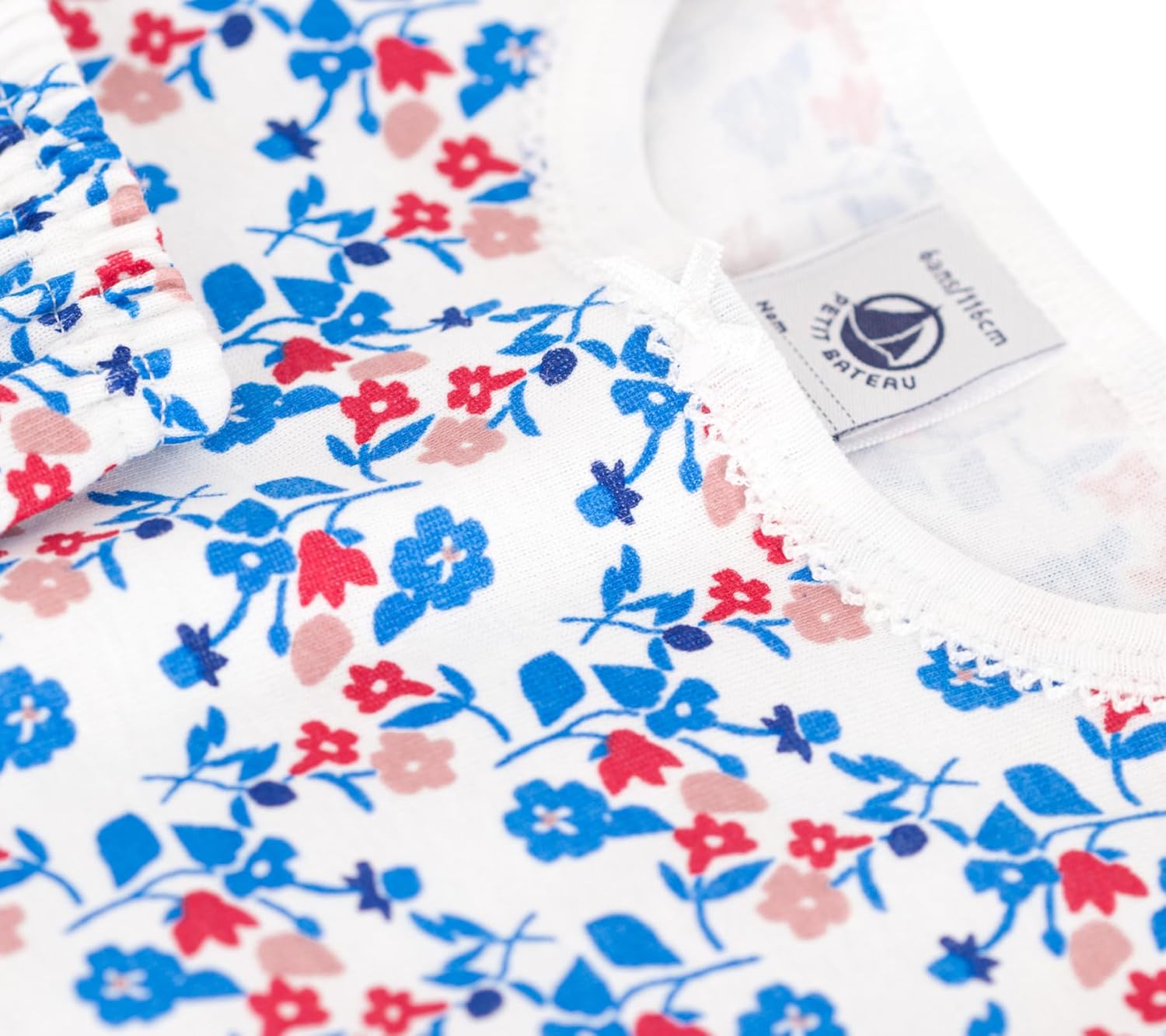 Thumbnail 3 de Petit Bateau Pyjacourt Fille : pyjama short enfant en coton fleuri très ajusté