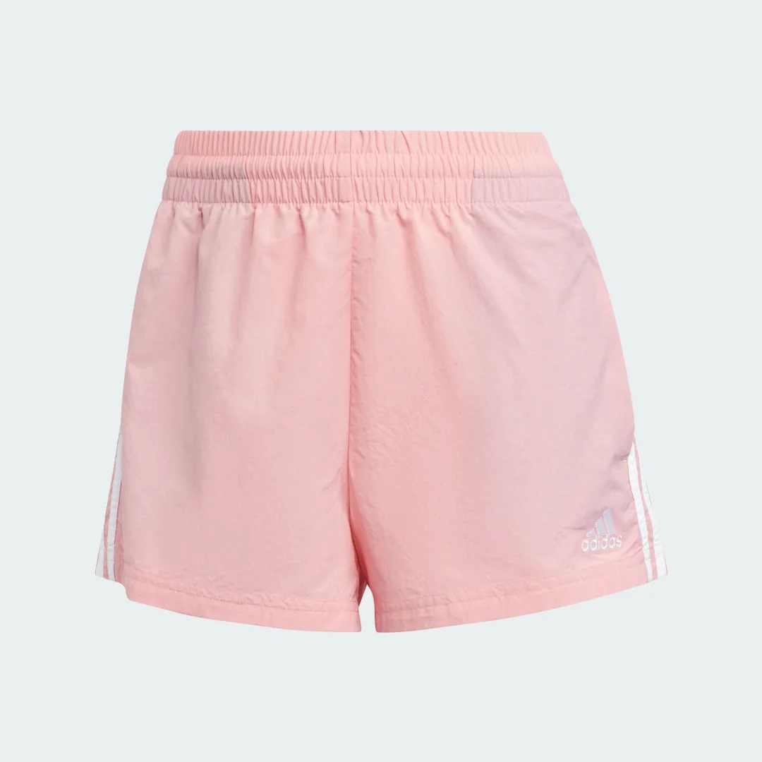 Detalle de Pantalón corto Essentials Woven 3 bandas de Adidas (rosa): guía de compra