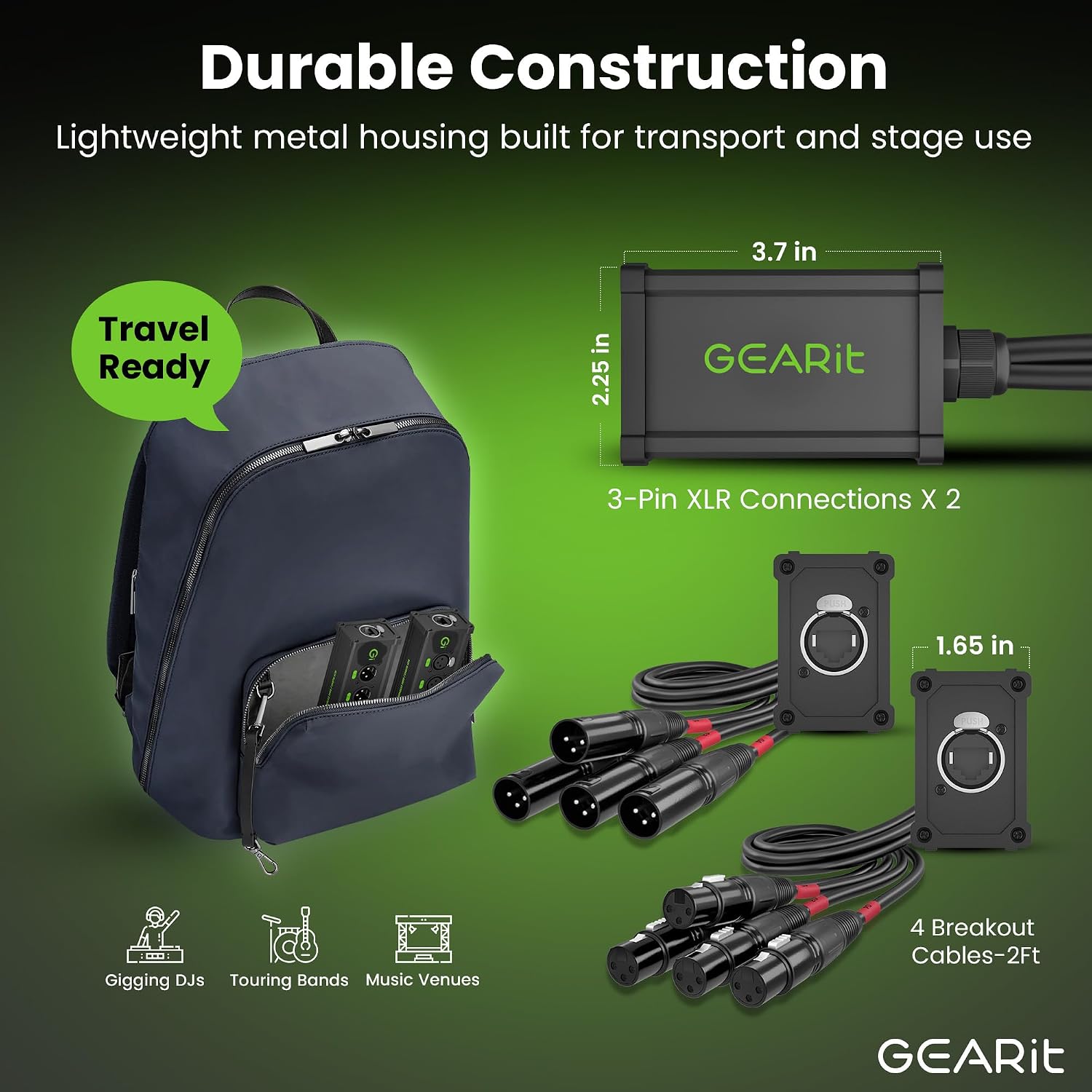 Thumbnail 6 de GEARit GI-DMX-4CHWC XLR-over-Ethernet Snake with 2-ft Breakouts
