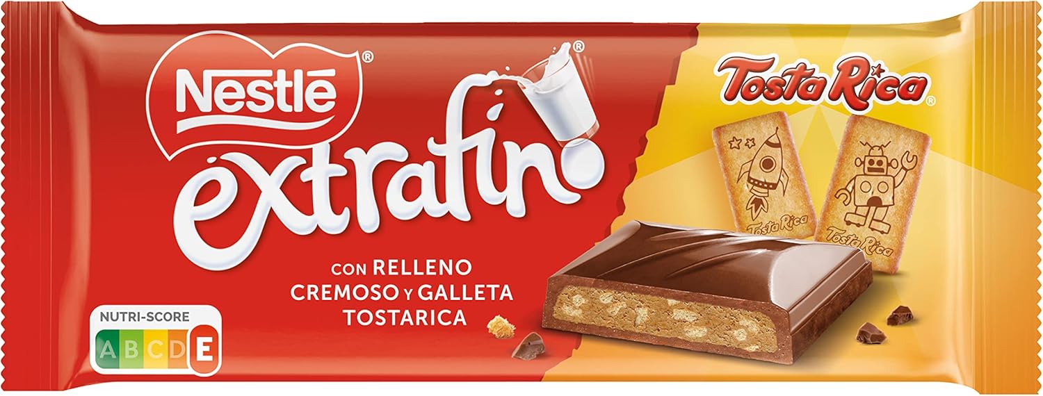 Thumbnail 1 de Nestlé Extrafino Chocolate con leche y galleta Tosta Rica 🍫