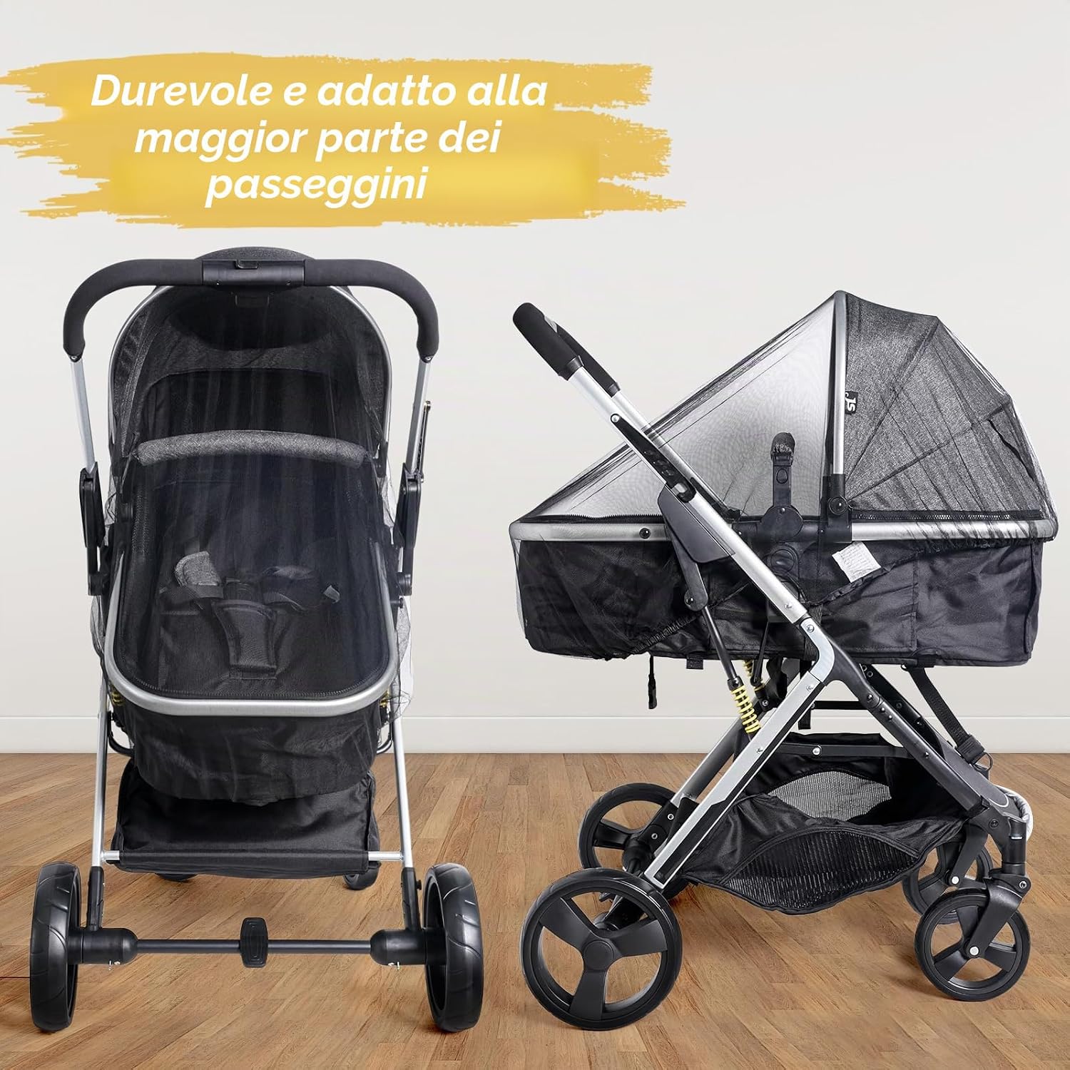 Thumbnail 3 de Homord Zanzariera Passeggino Universale e Carrozzine – protezione antinsetto, Nero