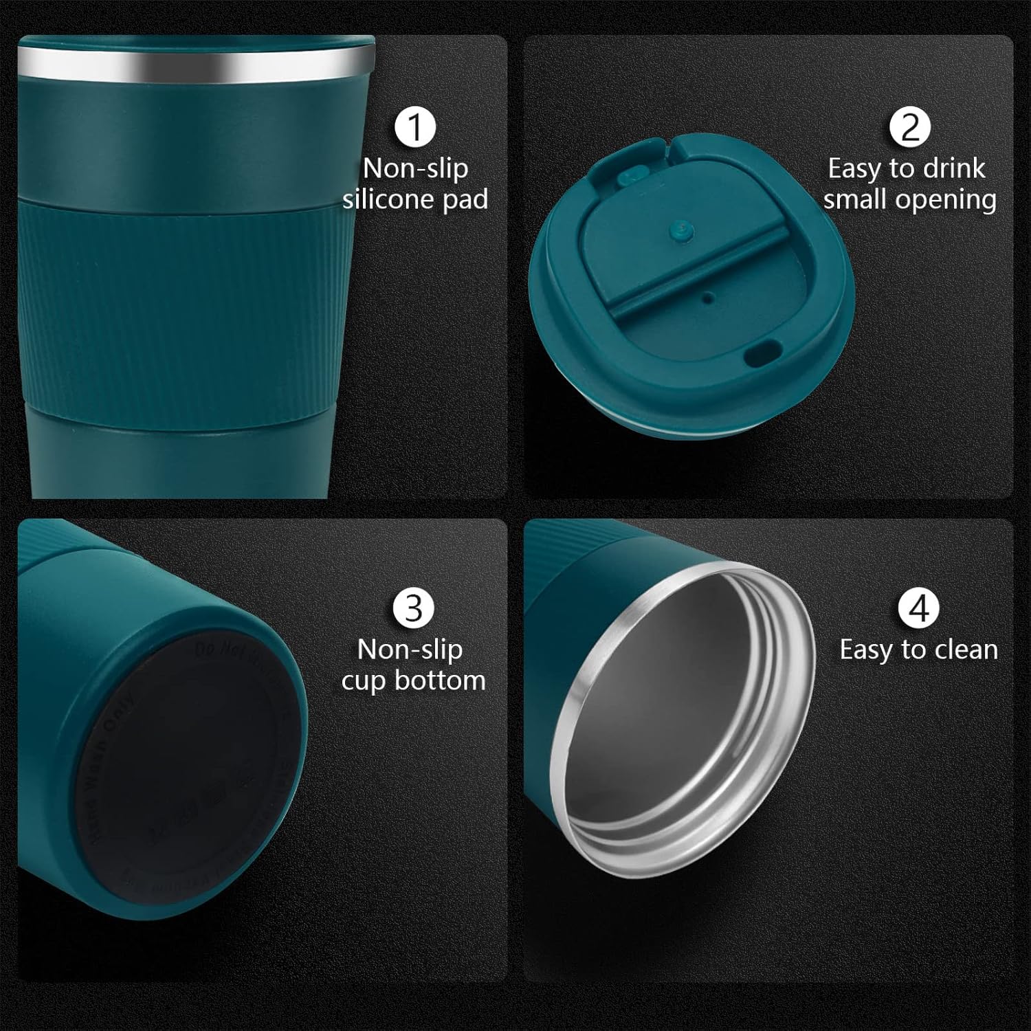 Thumbnail 1 de Tlater Thermal Mug 380ml with Leakproof Lids — Travel Stainless Steel Double Wall Vacuum Cup