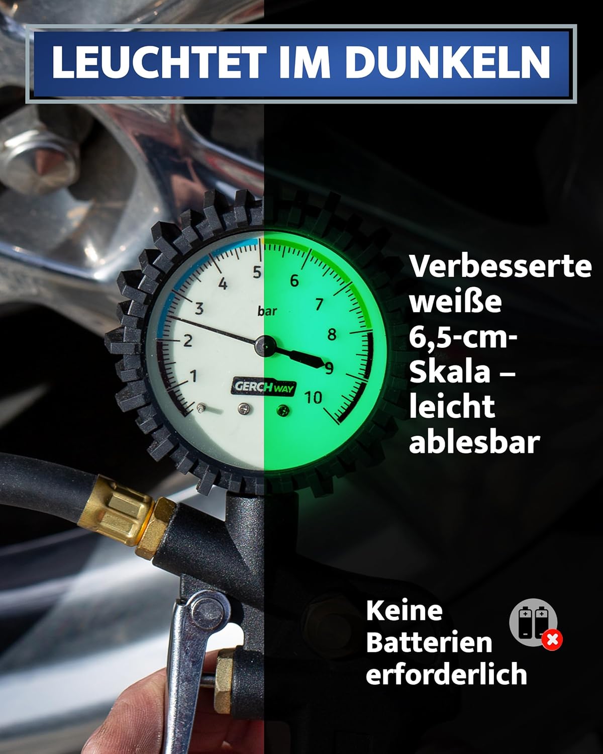 Detalle 1 de Reifenfüller mit Manometer 10 bar
