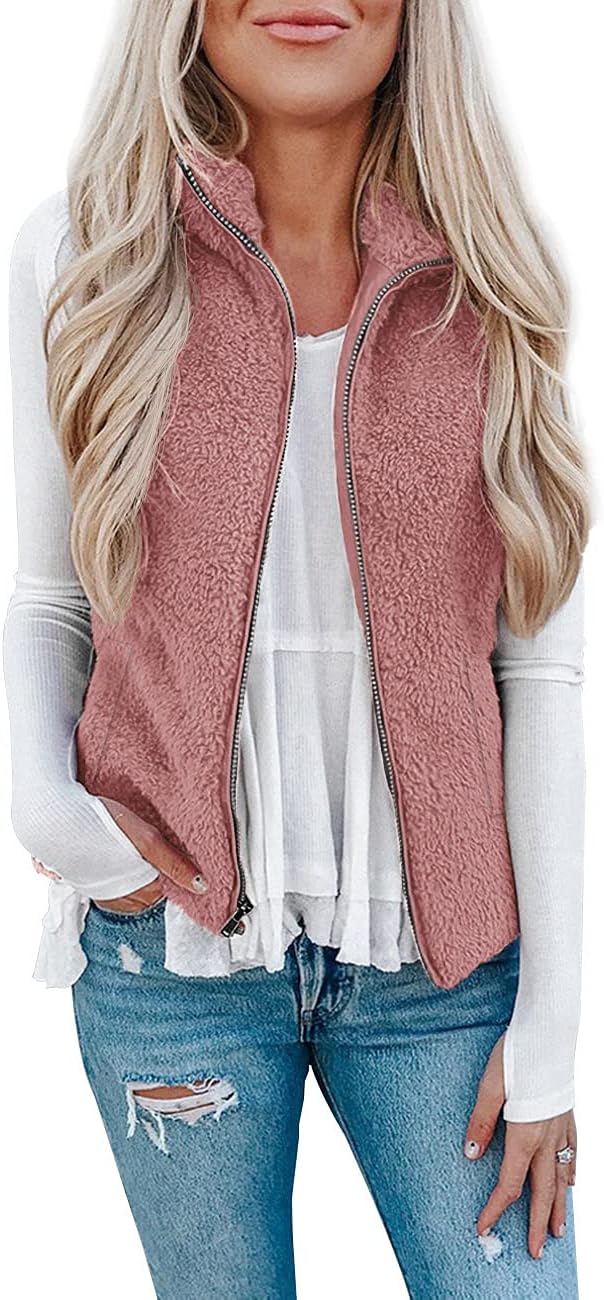 Detalle de Rapbin Teddy Fleece Weste Damen für Herbst