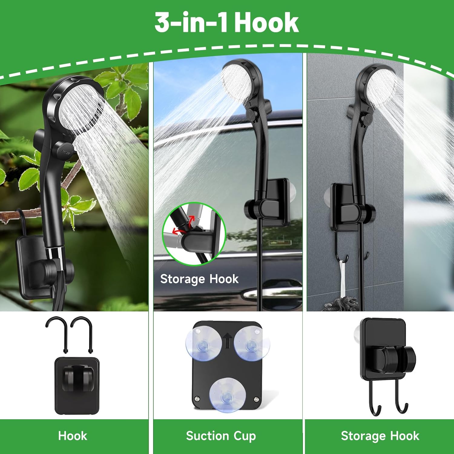 Thumbnail 4 de AGARELE Portable Shower – rechargeable 8000mAh camping pump shower with IPX7 protection