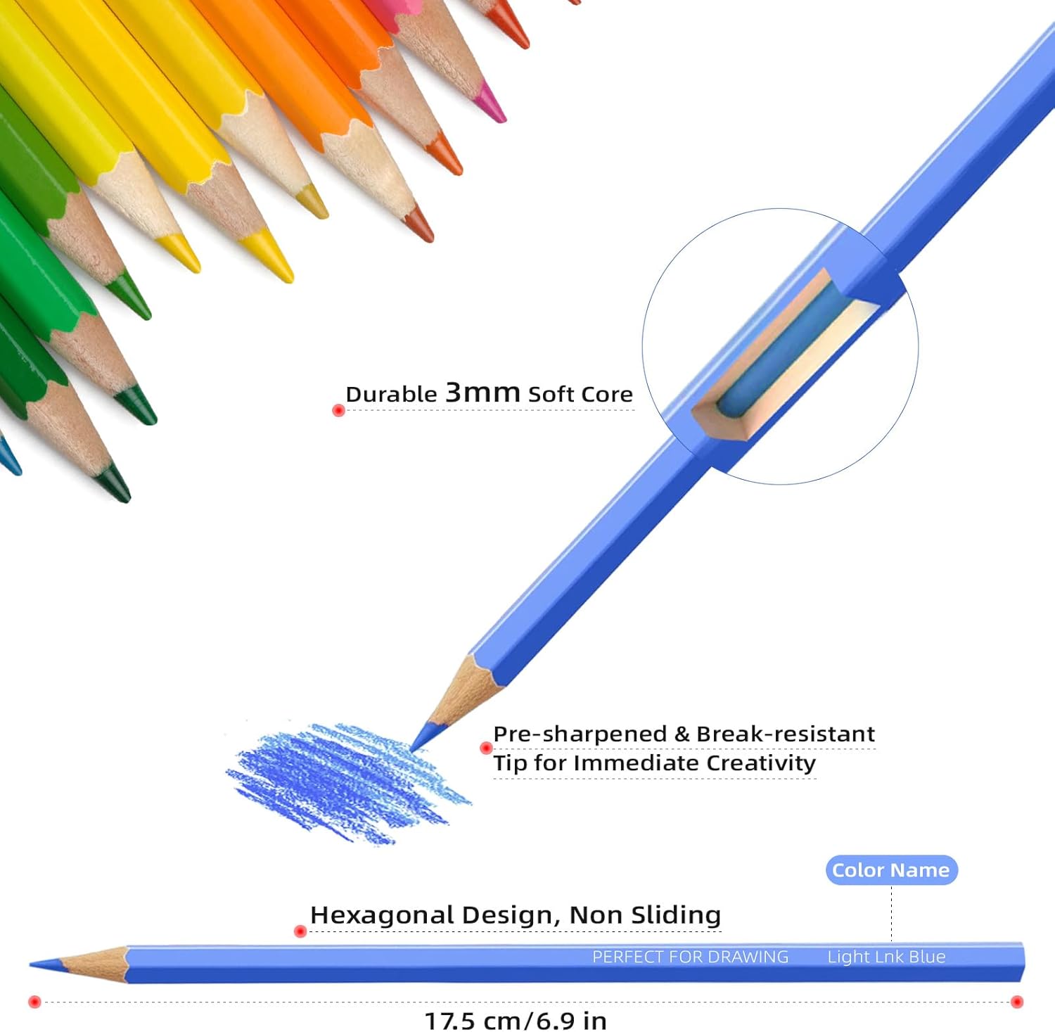 Thumbnail 1 de YSLON 36-Color Colouring Pencils – Professional Colour Pencils for Adults and Artists