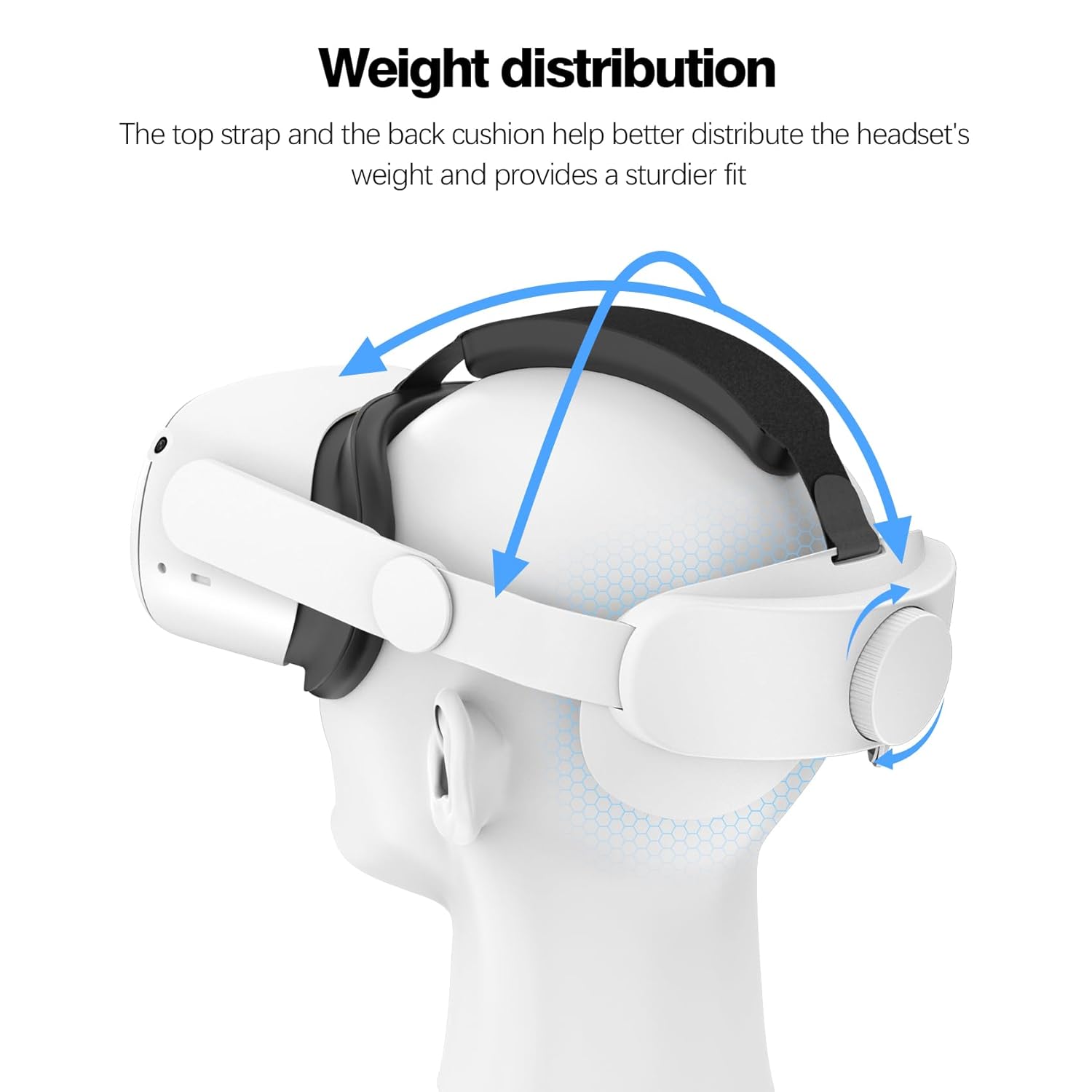 Detalle 2 de VIBOSIK Head Strap for Oculus Quest 2 — Adjustable VR Headset