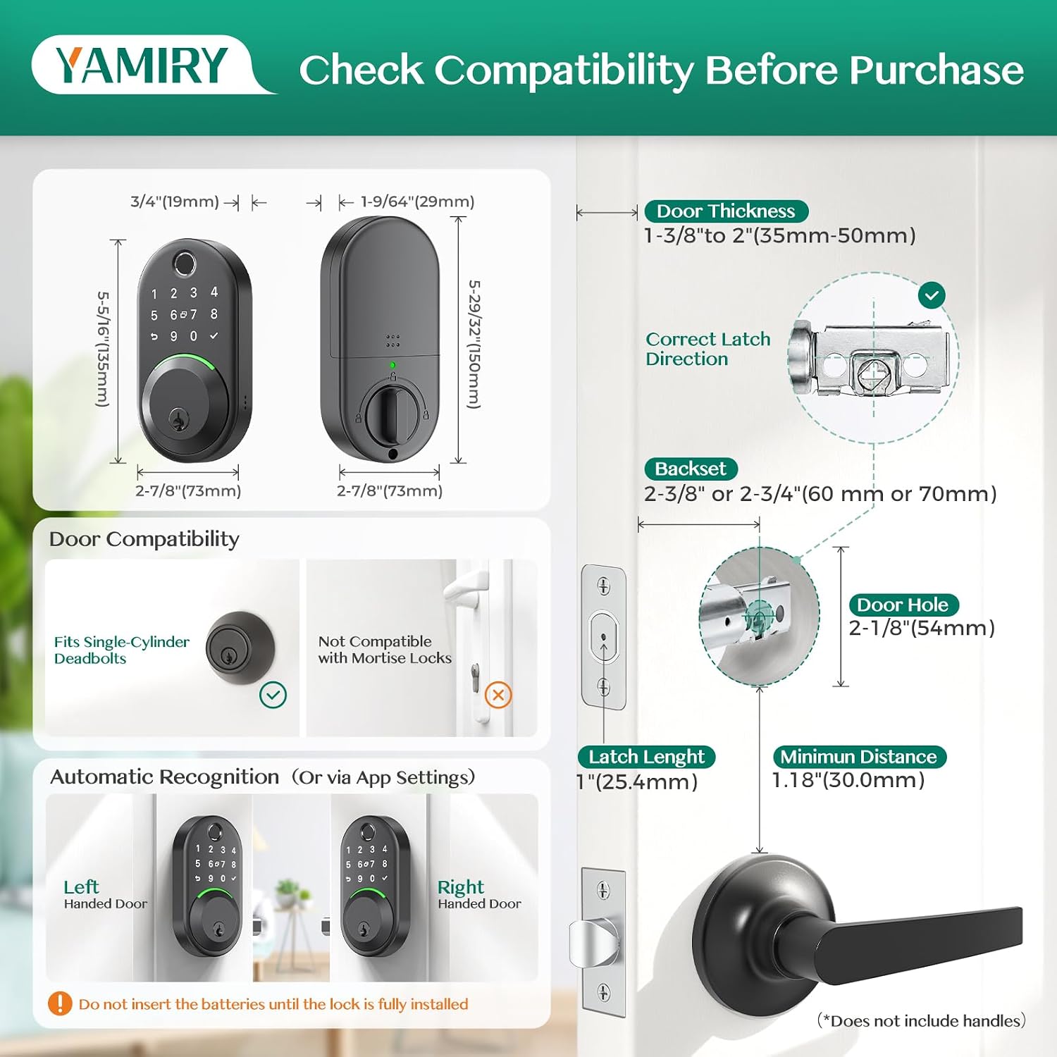 Detalle 2 de Yamiry Smart Deadbolt Lock with Keypad