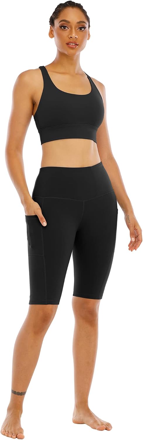 Thumbnail 4 de WHOUARE 4 Pack Biker Yoga Shorts with Pockets for Women