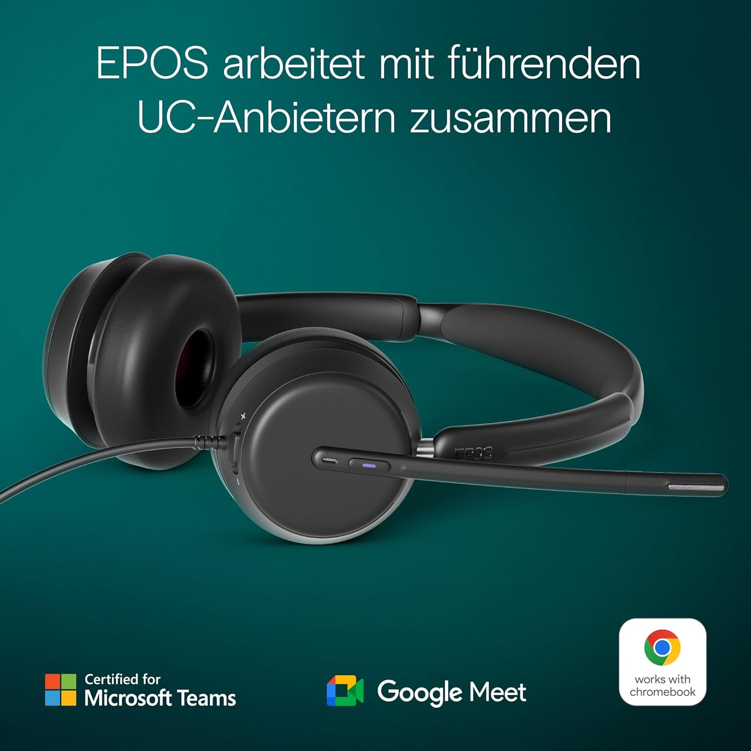 Thumbnail 3 de EPOS IMPACT 860T ANC – doppelseitiges kabelgebundenes Headset mit Active Noise Cancelling (Microsoft Teams zertifiziert)