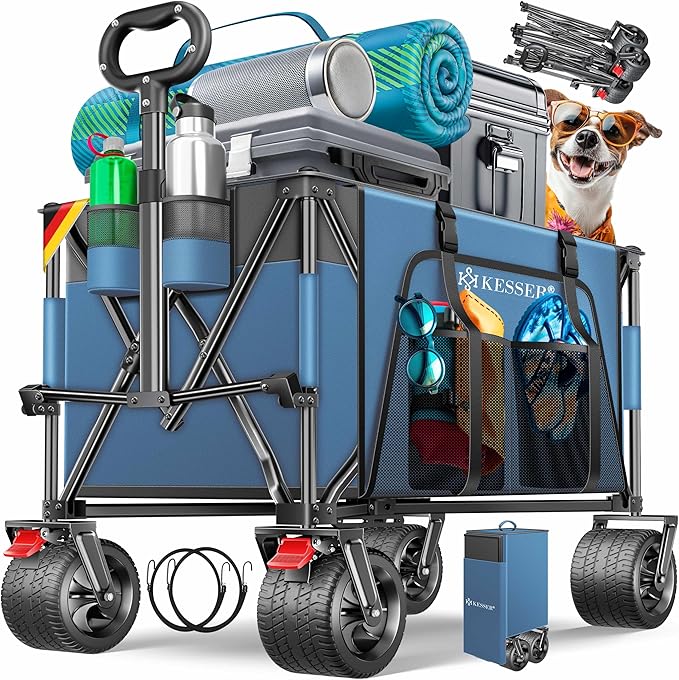 KESSER® Carro de Mano GTR9000🛻 200kg, Plegable, Ruedas 360°