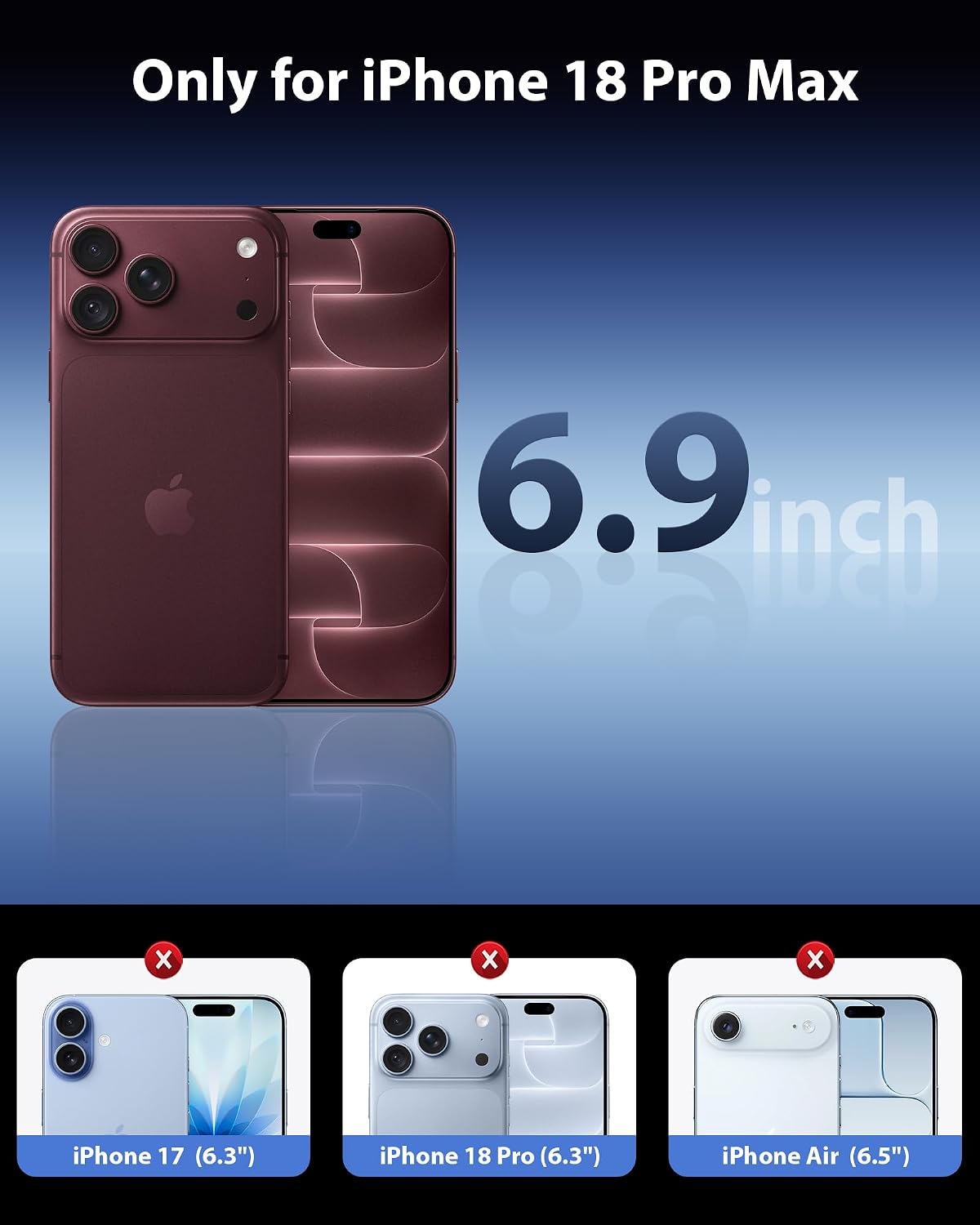 Detalle 2 de Mkeke K28-18PM Clear iPhone 18 Pro Max Case with Anti-Yellowing Protection