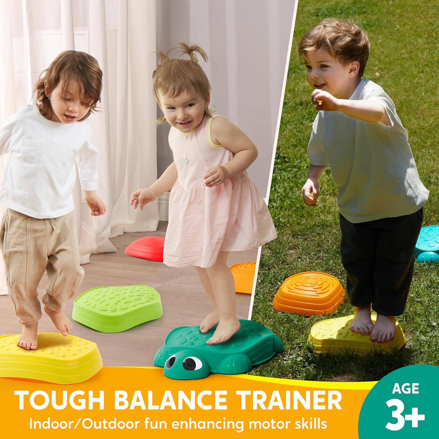 Thumbnail 1 de JOYIN Turtle Balance Stepping Stones for Kids