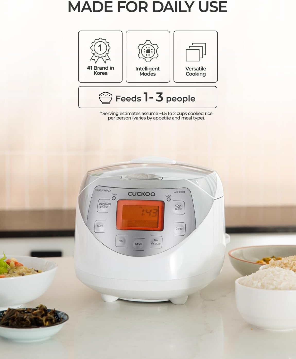 Thumbnail 1 de CUCKOO Micom Rice Cooker CR-0632F (6 cup uncooked / 12 cup cooked) with Fuzzy Logic, Delay Timer & Keep Warm