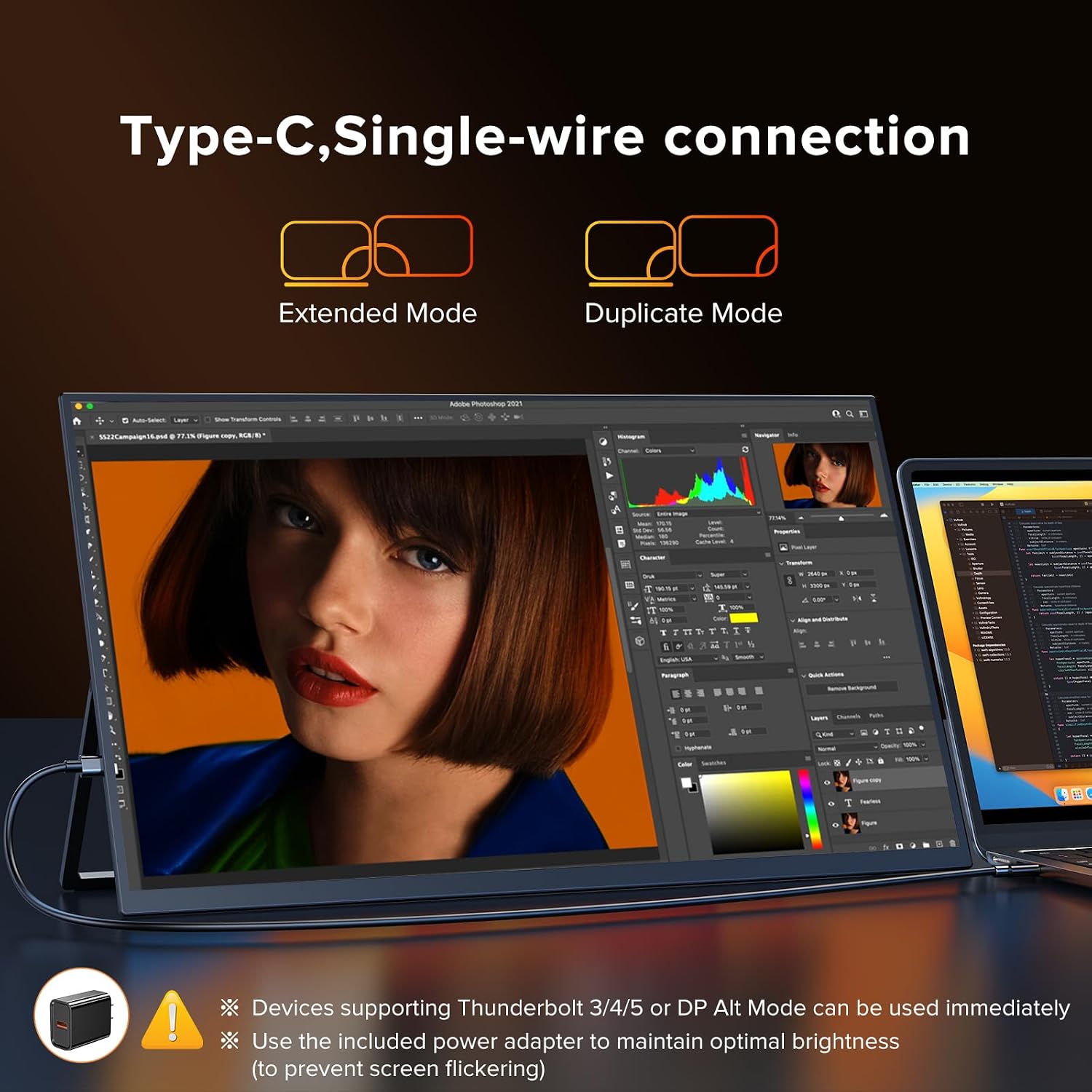 Detalle 2 de Newsoul Portable Gaming Monitor 18.5-Inch: 120Hz Full HD IPS on the Go