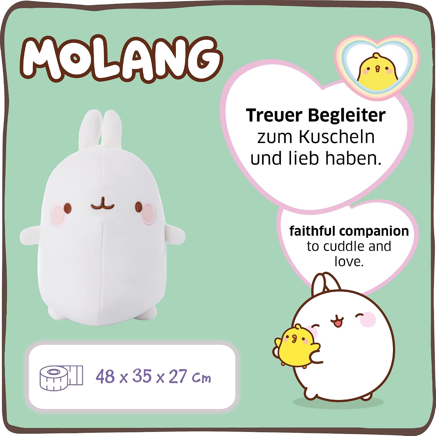 Detalle de NICI MoLANG 48 cm – biały pluszak z miękkiego poliestru