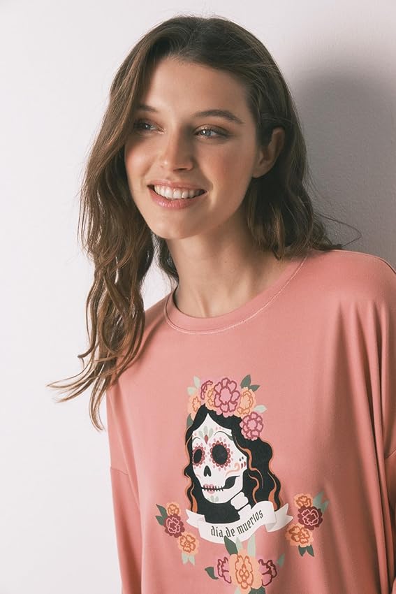 Detalle de Women'secret Pijama Halloween Peach XL