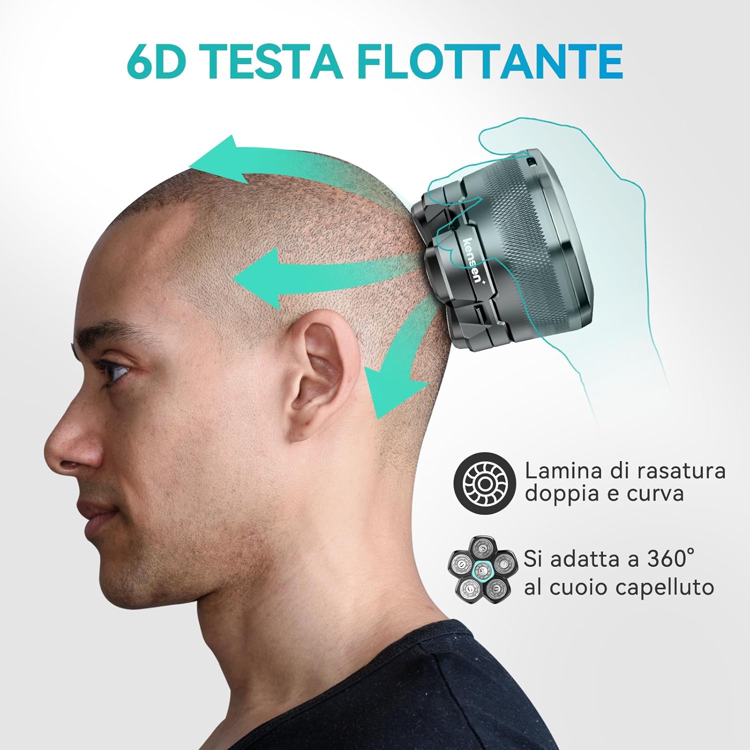 Thumbnail 1 de kensen Kit Rasoio Testa Calva 160 Minuti