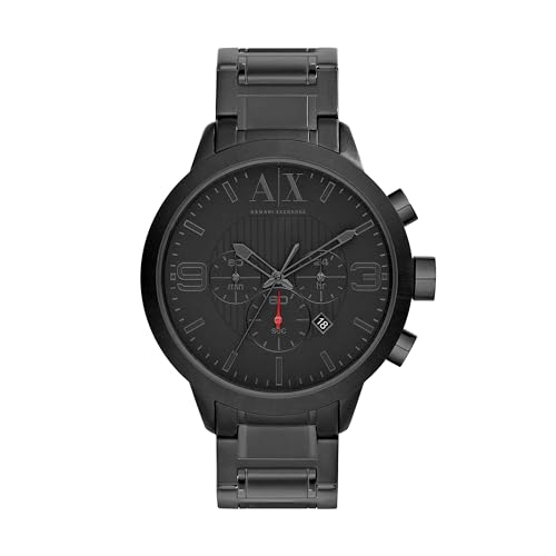 Detalle de Armani Exchange Watch for Men: Chronograph, 49mm Case with Stainless Steel, Leather or Silicone Strap
