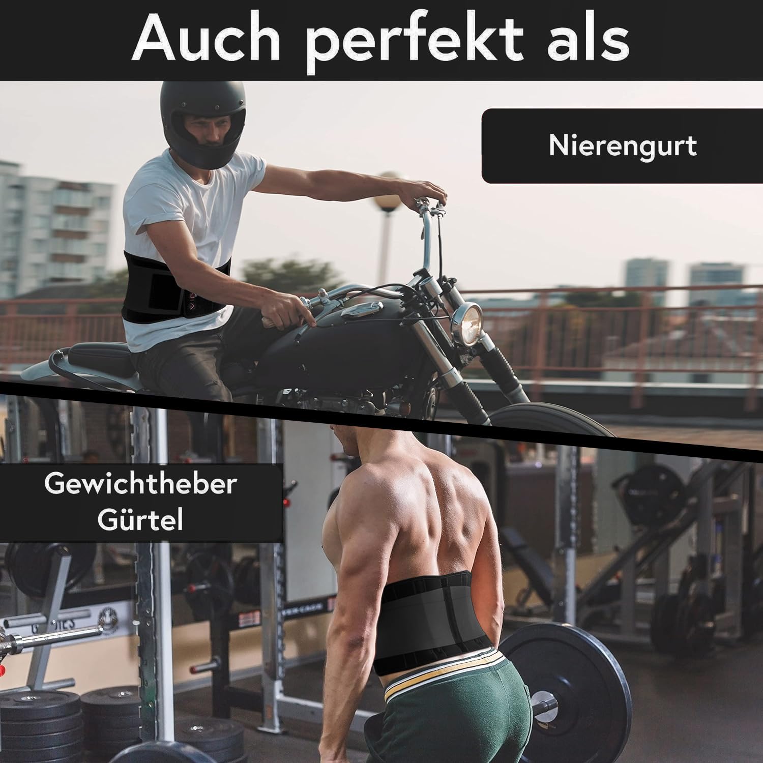 Detalle de VIGO SPORTS Rückenbandage (waschmaschinenfest) – wärmender Nierengurt mit Stützzonen gegen Rückenschmerzen