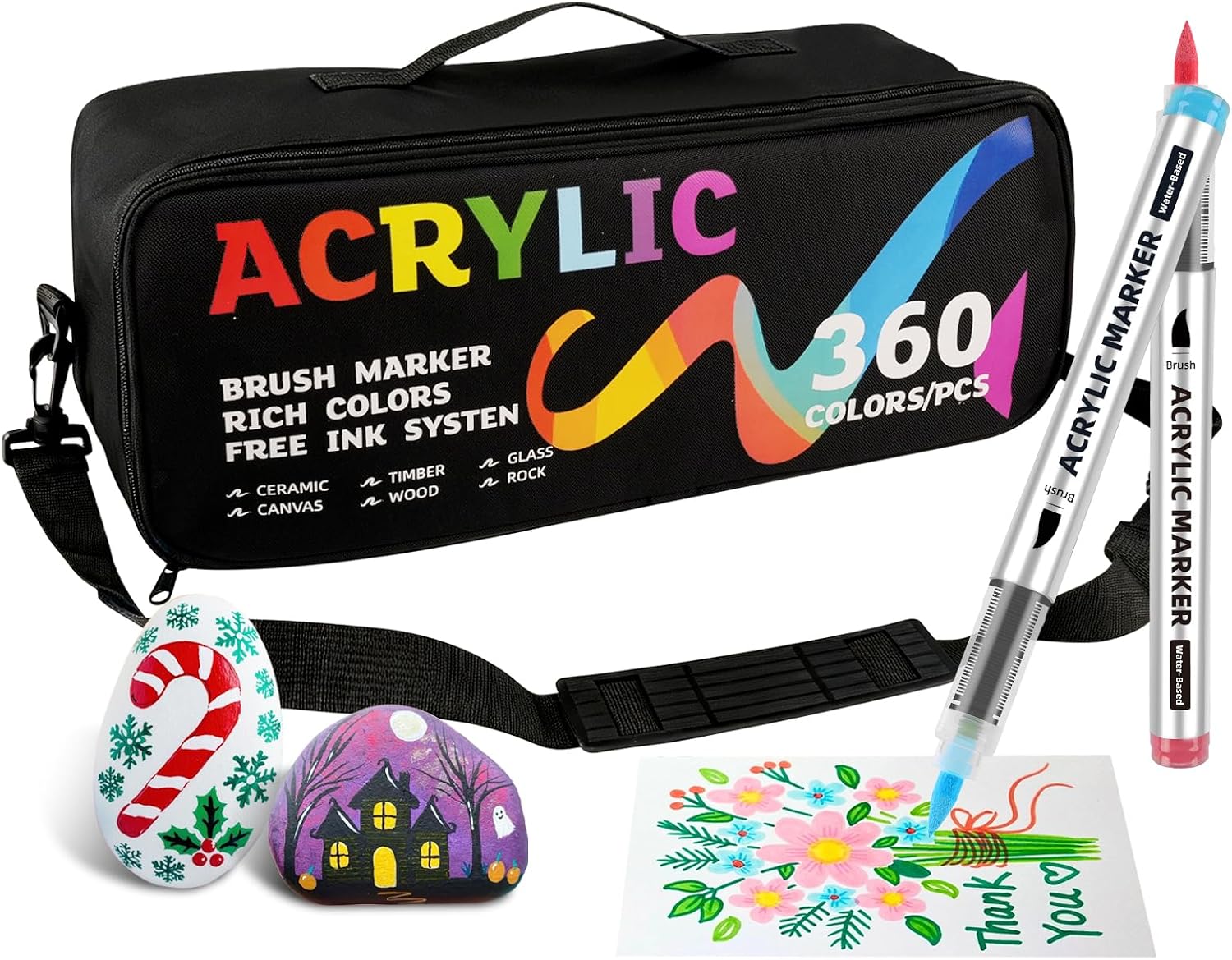 Detalle de Colpart acrylic paint markers with brush tips