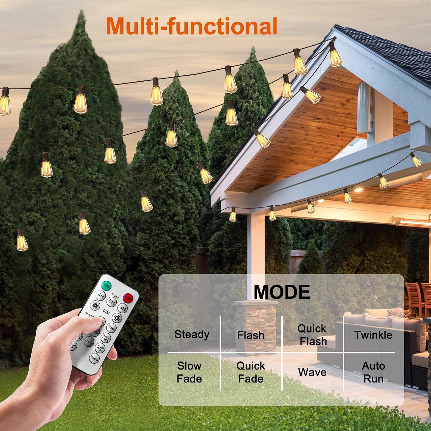 Thumbnail 6 de BLIATLUS B236 Solar String Lights, 100 ft, 32 Shatterproof ST38 LEDs