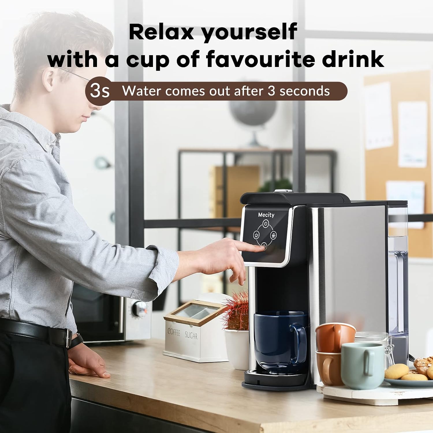 Thumbnail 4 de Mecity 3-in-1 Single Serve Coffee Maker (K-Cup Compatible) with Tea Maker & Instant Pot Mode