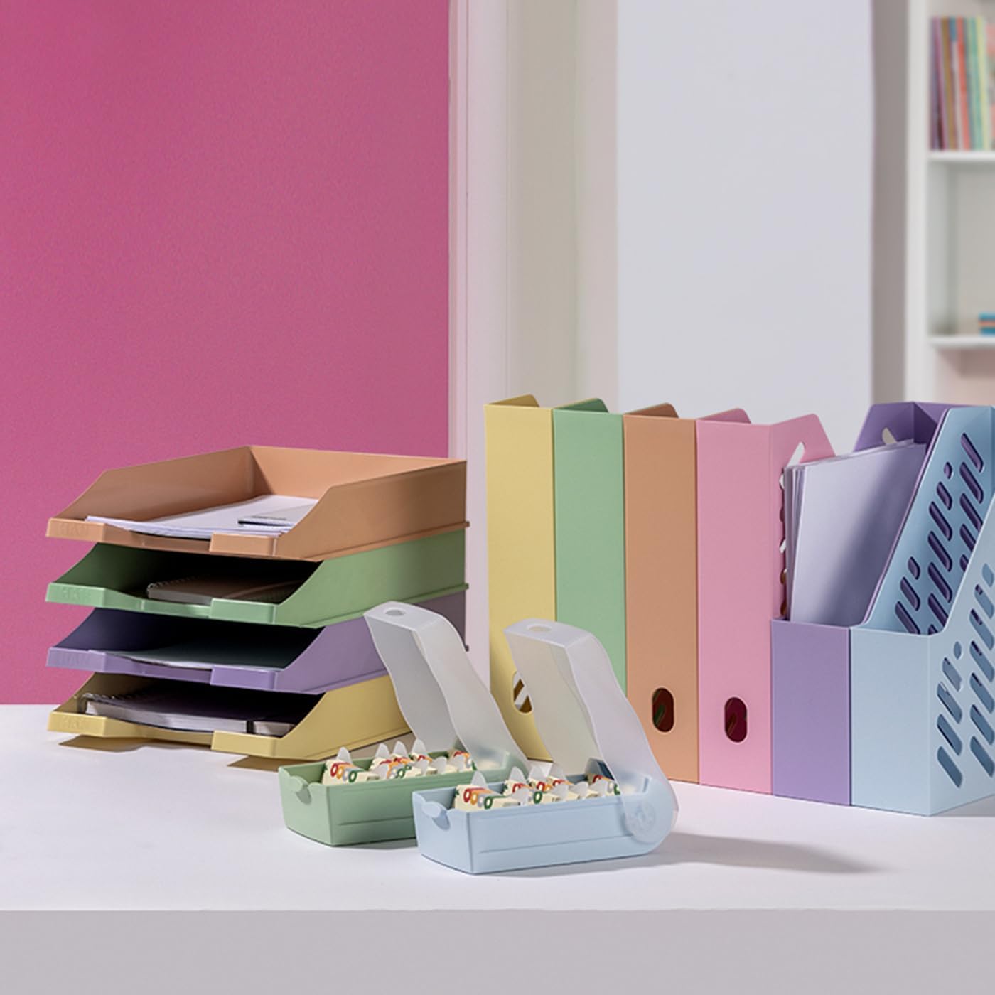 Thumbnail 3 de HAN Lernkarteibox CROCO – einfach Vokabeln lernen mit 5-Fächer-Lernsystem, DIN A7, 900 Karten, pastellrosa