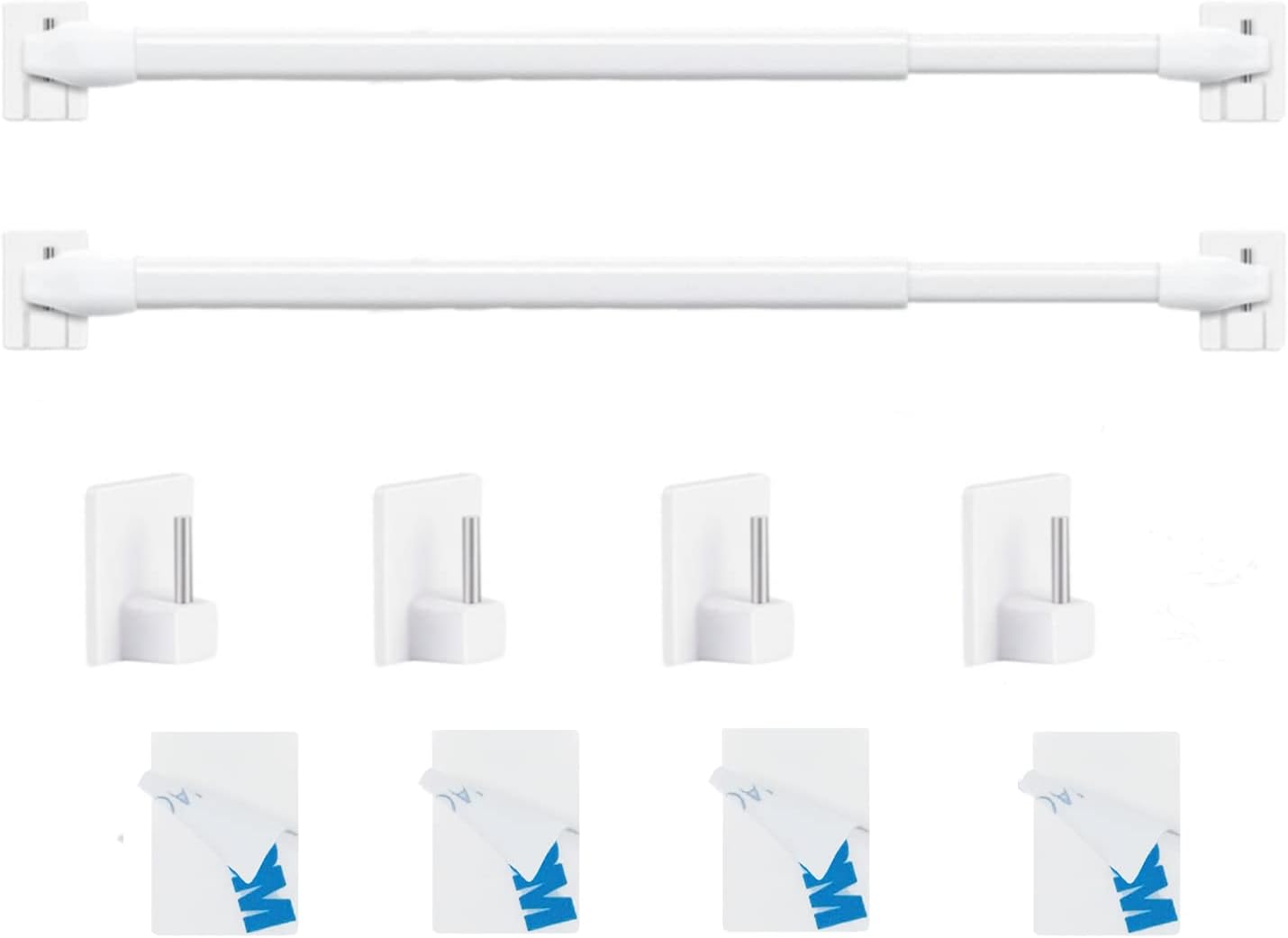 Detalle de Vitragestange ausziehbar 80-130 cm, 2er Set