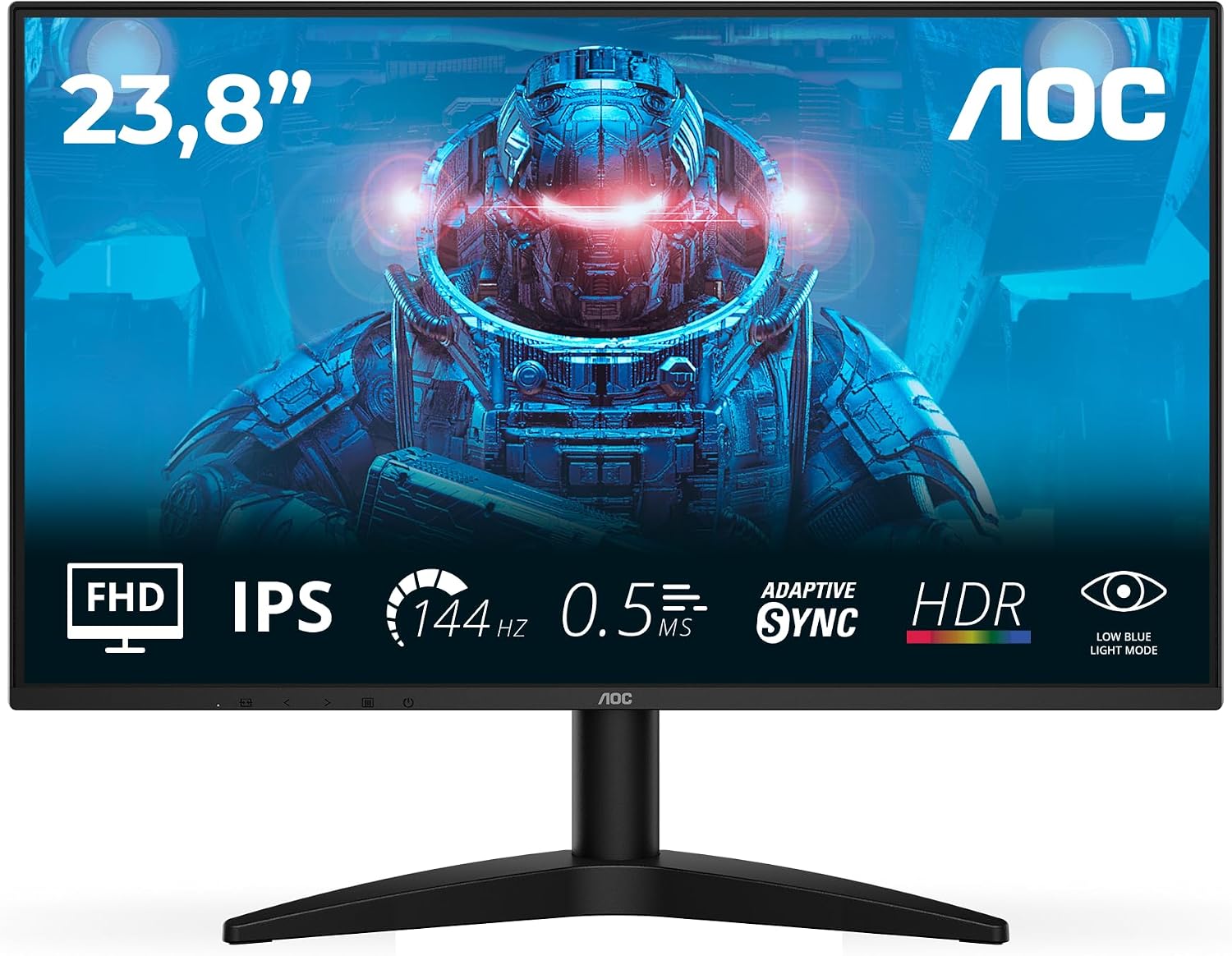 Thumbnail 1 de AOC 24B36X 24-inch FHD Gaming Monitor — 144Hz IPS, HDR10, 178° Viewing