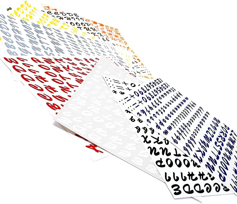 Detalle 2 de Kit Lettere Adesive Componibili Nero 1231 di 4R Quattroerre.it