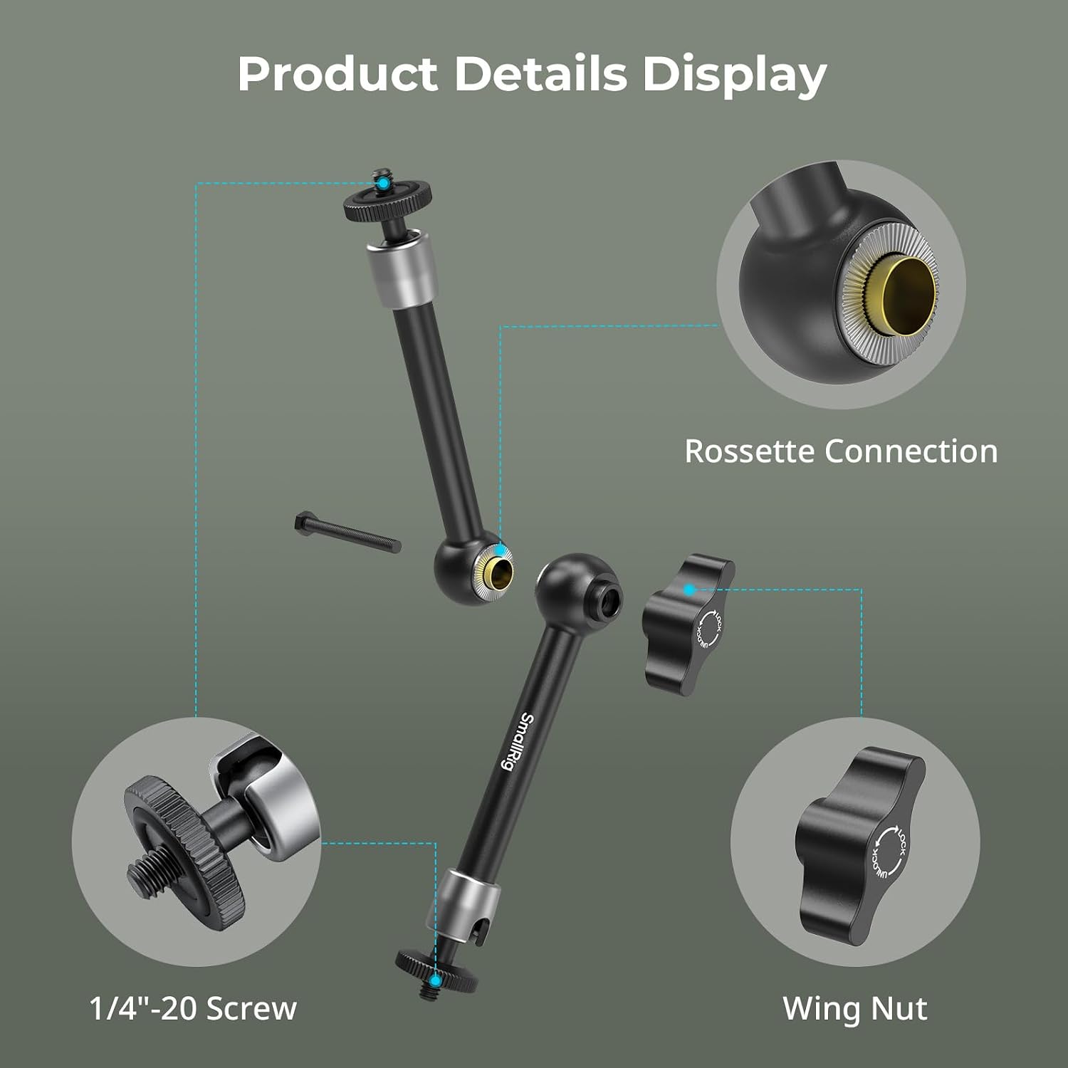 Detalle 2 de SMALLRIG 9,8 Zoll Magic Arm 2er Pack