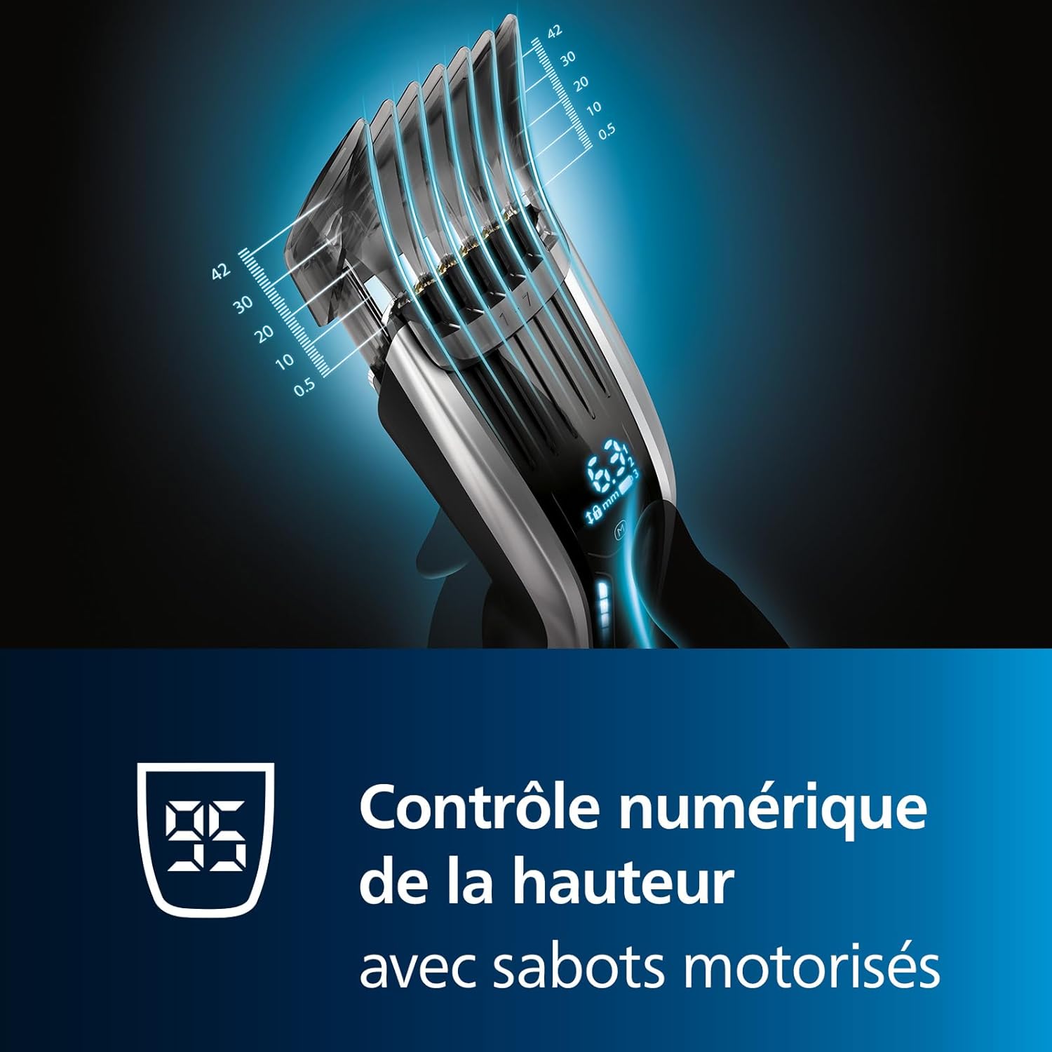 Detalle de Philips HC9450/15 tondeuse à cheveux tactile 20 positions ✂
